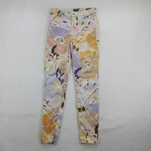 Marciano Women's Jeans 26 Skinny Stiletto No. 97 Floral Watercolor Pastel Multi